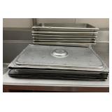 DBB397 - (6) Stainless Steel 21” Long Service Pans With Lids 