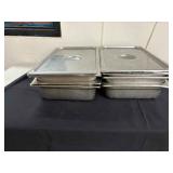 DBB401 Six Stainless Steel Steam Table Pans - 4 Inch Deep, 12 x 21