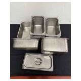 DBB455 Nine Stainless Steel 13” Long Service Pans with a Lid