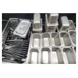 DBB470 - Used Stainless Steel Food Prep Containers 