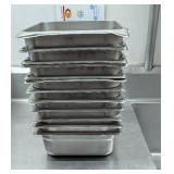 DBB495 - Twelve Stainless Steel Pans