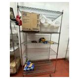 DBB591 Metro Shelving Unit with Miscellaneous Supplies