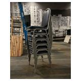 DBB702- (6) Metal Polyurethane Foam Pad Chairs 