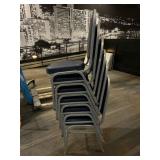 DBB703- (6) Metal Polyurethane Foam Pad Chairs