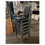 DBB704- (6) Metal Polyurethane Foam Pad Chairs