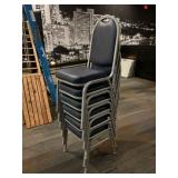 DBB705- (6) Metal Polyurethane Foam Pad Chairs