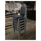 DBB706- (6) Metal Polyurethane Foam Pad Chairs 