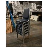 DBB708- (6) Metal Polyurethane Foam Pad Chairs 