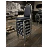 DBB710- (6) Metal Polyurethane Foam Pad Chairs