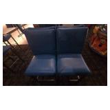 DBB722 Four Blue High Bar Chairs