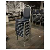 DBB726- (6) Metal Polyurethane Foam Pad Chairs