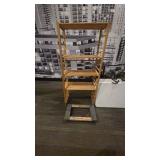 DBB745 Wood Shelf Rack, Wood Dolly Cart