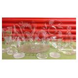 TTH032 Etched and Assorted Glassware