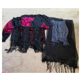 AWT137 - Four Beautiful Vintage Shawls  AWT137 - Four Beautiful Vintage Shawls