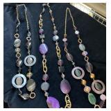 AWT140 - Three Stunning Vintage Purple Necklaces AWT140 - Three Stunning Vintage Purple Necklaces