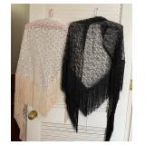 AWT149 - Two Dressy Lacy Shawls  AWT149 - Two Dressy Lacy Shawls