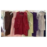 AWT169 Lot Of Vintage Ladies Skirt and Vest Sets  AWT169 Lot Of Vintage Ladies Skirt and Vest Sets
