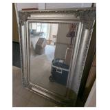 AWT213 - Large Antique Silver Framed Mirror  AWT213 - Large Antique Silver Framed Mirror