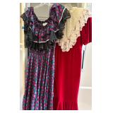 AWT212 70s Bohemian Ruffle Dress & Victorian Inspired Velvet Gown