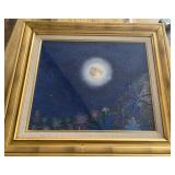 AWT238 - Beautiful Original Painting Rising Moon