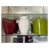 AWT258 2 Vases And A Green Pot