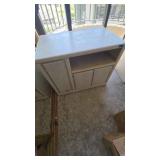 AWT268 Thornwood TV Cart Wood Cabinet 