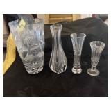 AWT274 Crystal Vases Various Sizes