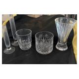 AWT285 Crystal Vases And Candlestick Holders