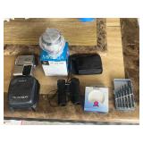 AWT350 Assorted Camera Accessories, Binoculars, Mini Screwdriver Set