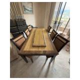 AWT373 Beautiful Stone Dining Table with 6 Chairs