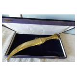 KSCDIA001 Gold Dagger with Sheath & Display Box