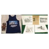 KSCSAV016 Hawaii 5-O Tank Top, Decanter &  Ink Pen Drawings of Hawaii