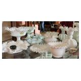 LLS007 Beautiful Collectible Vintage Curly Milk Glass - Fenton? Decorative Vases & Plates LLS007 Beautiful Collectible Vintage Curly Milk Glass - Fenton? Decorative Vases & Plates