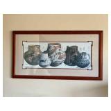 LLS010 Michael C. McCullough Signed Framed Art Of Old Pottery LLS010 Michael C. McCullough Signed Framed Art Of Old Pottery