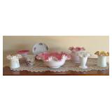 LLS016 Assorted Fenton Glass Dishes + Lynns Fine China LLS016 Assorted Fenton Glass Dishes + Lynns Fine China