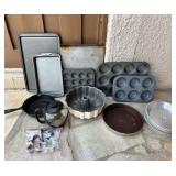 LLS054- Baking Lot Cake, Pie, Cupcakes Pans, Cookie Sheet pans, Cast Iron Skillet And Tea Pot  LLS054- Baking Lot Cake, Pie, Cupcakes Pans, Cookie Sheet pans, Cast Iron Skillet And Tea Pot