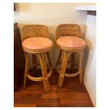 LLS069 Two Woven Bar Stools  LLS069 Two Woven Bar Stools
