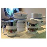 LLS071- Vintage Decorative Kitchen Glassware - Italian Caleca Ceramiche, Gemco & More LLS071- Vintage Decorative Kitchen Glassware - Italian Caleca Ceramiche, Gemco & More