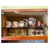 LLS076 Christmas Mugs And Glass Serving Trays  LLS076 Christmas Mugs And Glass Serving Trays