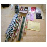 LLS095 Assorted Holiday & Birthday Gift wraps, Assorted Spools Of Ribbons, Wrapping Tissue Paper LLS095 Assorted Holiday & Birthday Gift wraps, Assorted Spools Of Ribbons, Wrapping Tissue Paper