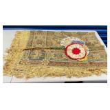 HHC104 - Vintage Tapestry & Assorted Doilies  HHC104 - Vintage Tapestry & Assorted Doilies