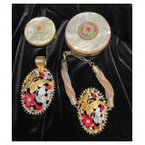 HHC402 - Vintage Compacts & Fashion Dubai Gold Color Jewelry  HHC402 - Vintage Compacts & Fashion Dubai Gold Color Jewelry