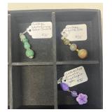 HHC406 Myrna Lee Chang Vintage Amethyst, Jade, And Agate Pendants  HHC406 Myrna Lee Chang Vintage Amethyst, Jade, And Agate Pendants