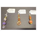 HHC417 Lot Contains Three Myrna Lee Chang Pendants With Natural Stone Beads HHC417 Lot Contains Three Myrna Lee Chang Pendants With Natural Stone Beads