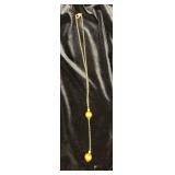 HHC418 - Myrna Lee Chang Golden Freshwater 2-Pearl Necklace 12” HHC418 - Myrna Lee Chang Golden Freshwater 2-Pearl Necklace 12”