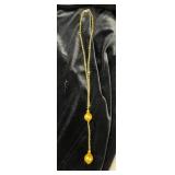 HHC420 - Myrna Lee Chang Golden Fresh water 2-Pearl Necklace 12 1/2” HHC420 - Myrna Lee Chang Golden Fresh water 2-Pearl Necklace 12 1/2”