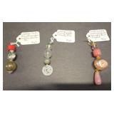 HHC424 Lot Of Three Myrna Lee Chang Vintage Pendants With Natural Stone Beads HHC424 Lot Of Three Myrna Lee Chang Vintage Pendants With Natural Stone Beads