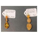 HHC436 Myrna Lee Chang Vintage Lucite + Glass Pendant And Carnelian W/ Lucite Pendant HHC436 Myrna Lee Chang Vintage Lucite + Glass Pendant And Carnelian W/ Lucite Pendant