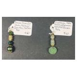 HHC461 Myrna Lee Chang Jade + Adventurine Pendant And Jade + Faux Pearl Pendant HHC461 Myrna Lee Chang Jade + Adventurine Pendant And Jade + Faux Pearl Pendant