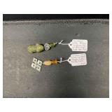 HHC487 2 Myrna Lee Chang Vintage Jade Pendants HHC487 2 Myrna Lee Chang Vintage Jade Pendants